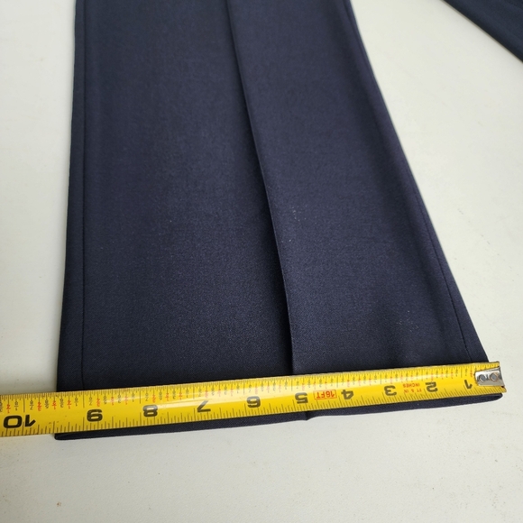 HAGGAR Mens Repreve Stria Classic Fit Flat Front Dress Pant Navy Blue Sz 42"x29" - Picture 3 of 12